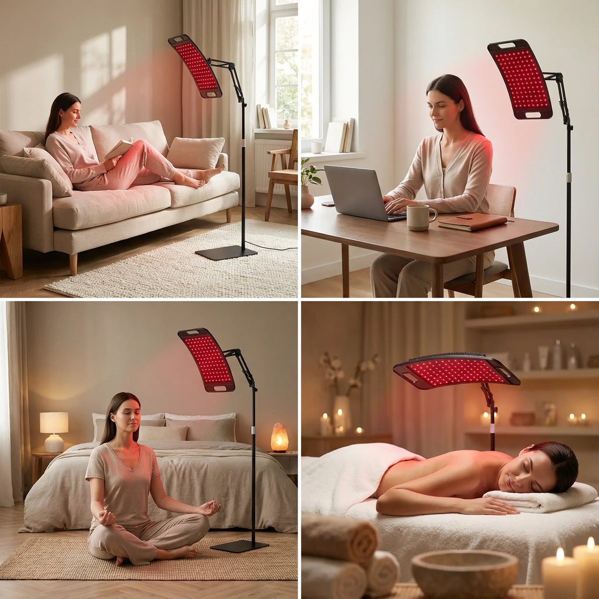 Red & Near-Infrared Light Therapy Lamp with Adjustable Stand