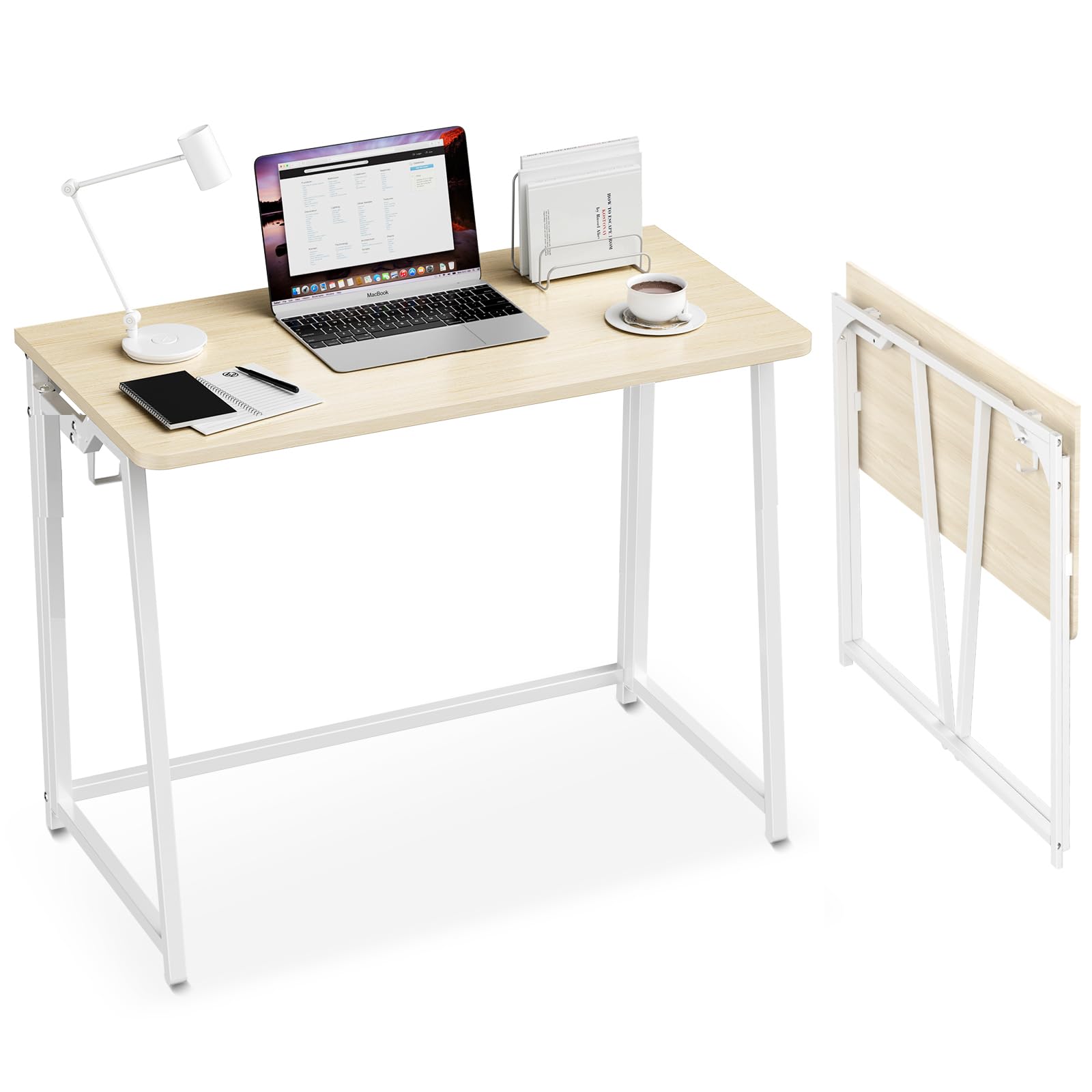 31.5" Foldable Writing Desk – Polwkzu (Oak)