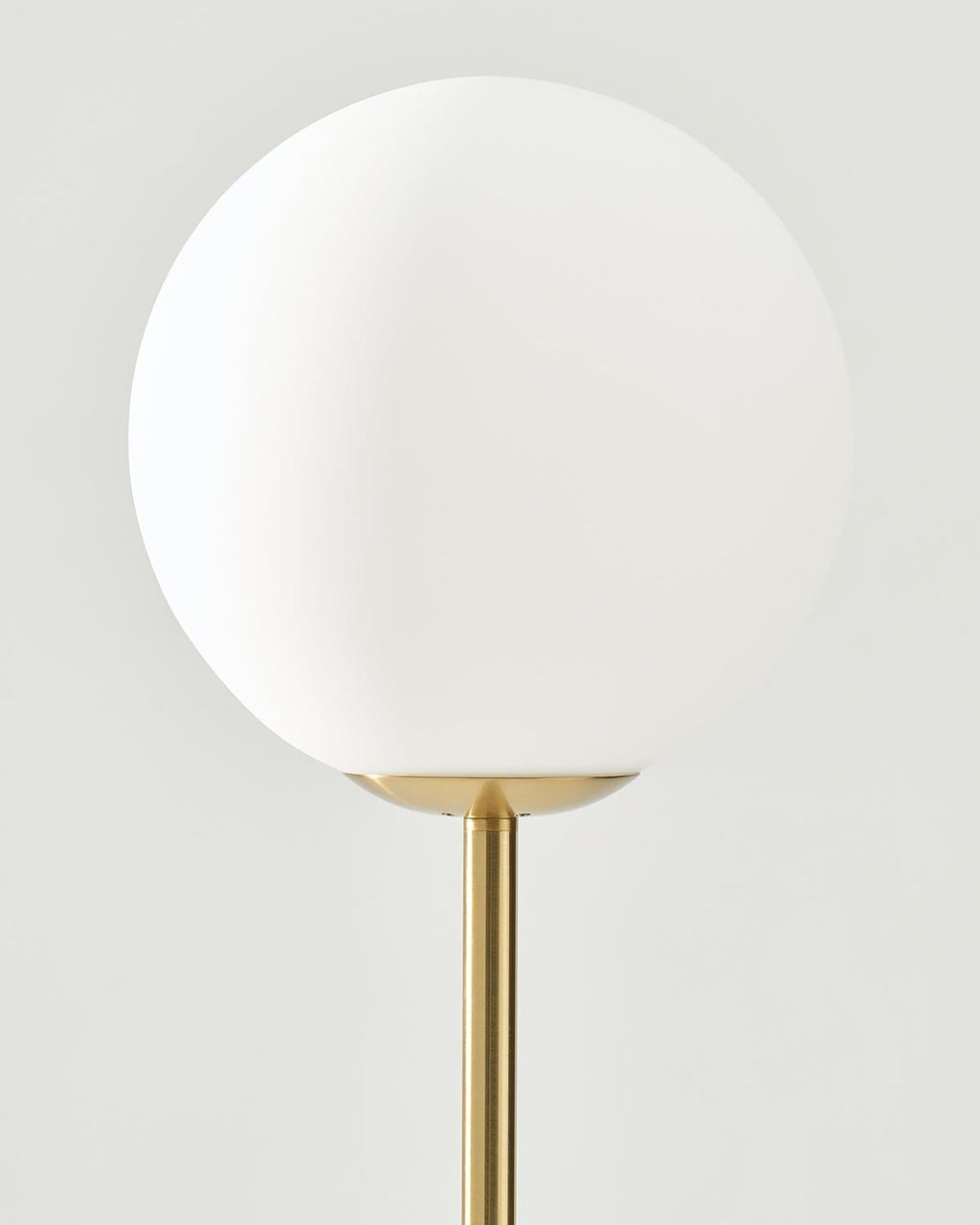 Globe LED Floor Lamp – Brass & Frosted Glass