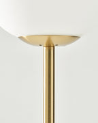Globe LED Floor Lamp – Brass & Frosted Glass