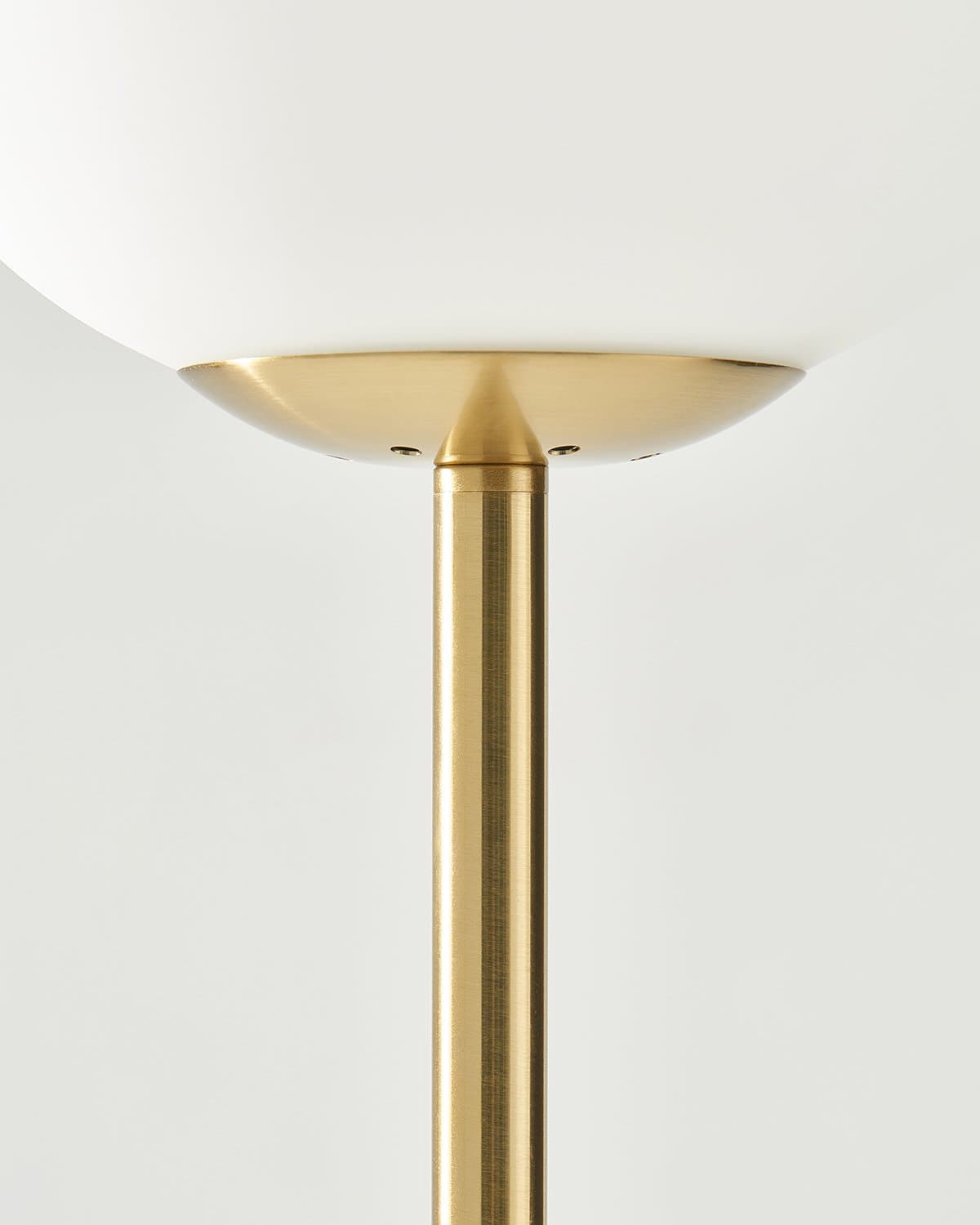 Globe LED Floor Lamp – Brass & Frosted Glass