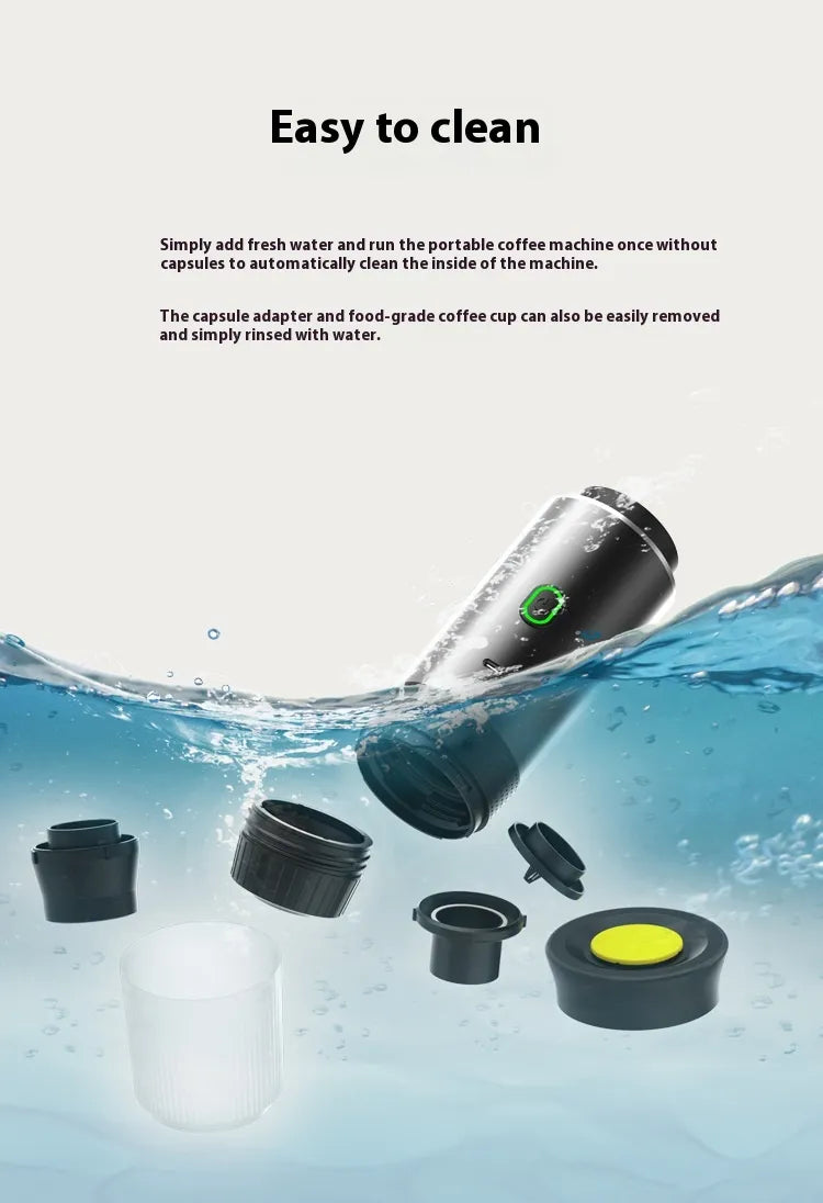 Portable Wireless Coffee Maker – Rechargeable Travel Brewer