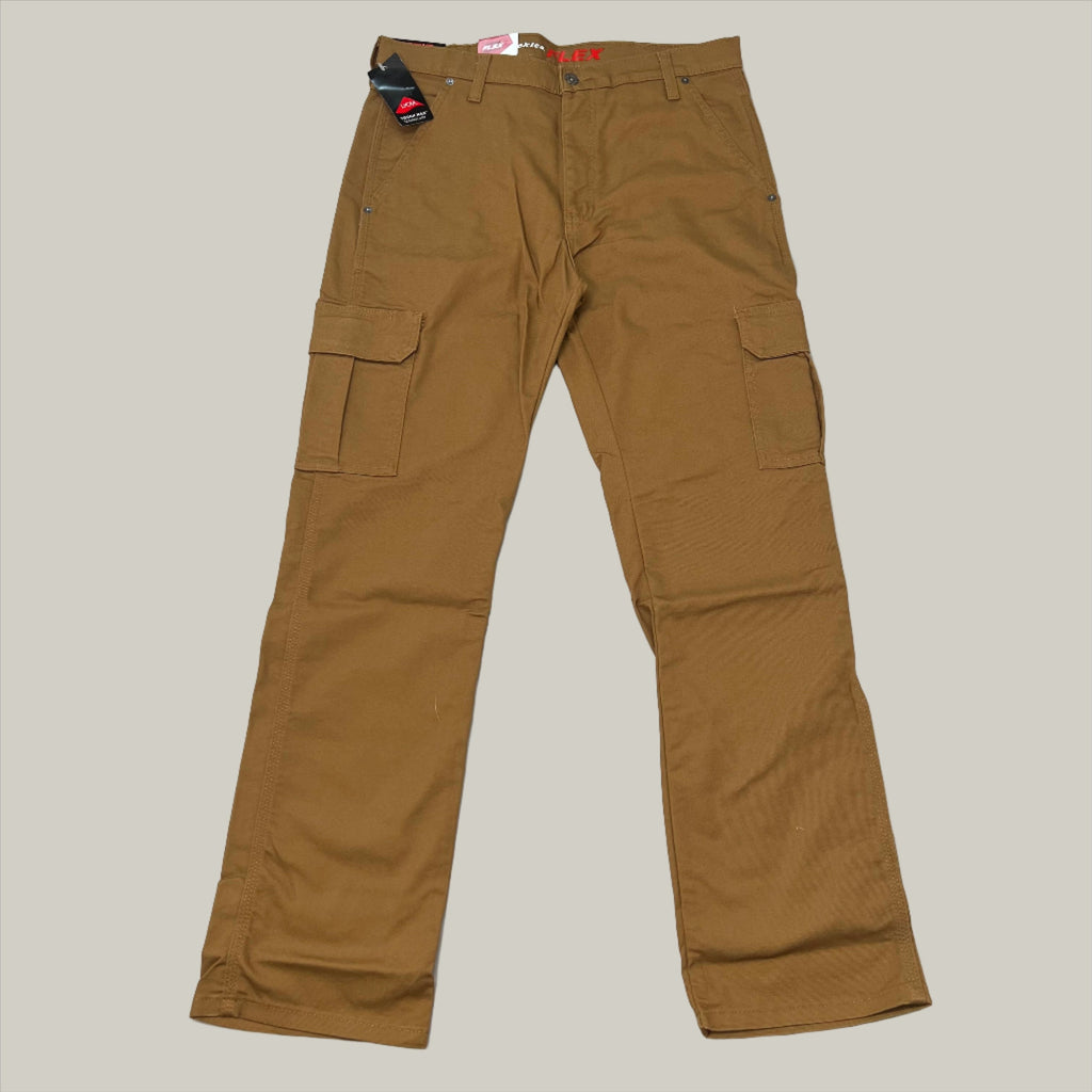 Men’s Dickies Flex Regular Fit Cargo Pants – Stonewashed Brown Duck