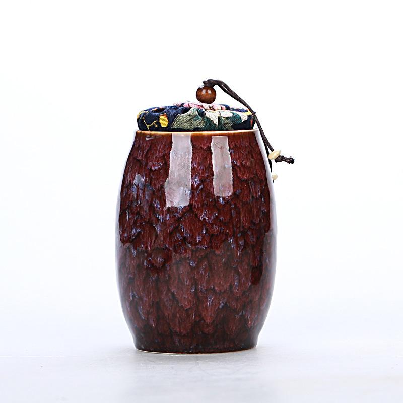 Ceramic Airtight Tea Canister with Reactive Glaze