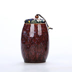 Ceramic Airtight Tea Canister with Reactive Glaze