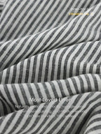 Women’s Striped Linen Elastic-Waist Dress