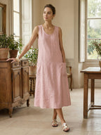Women’s Relaxed Linen Midi Dress