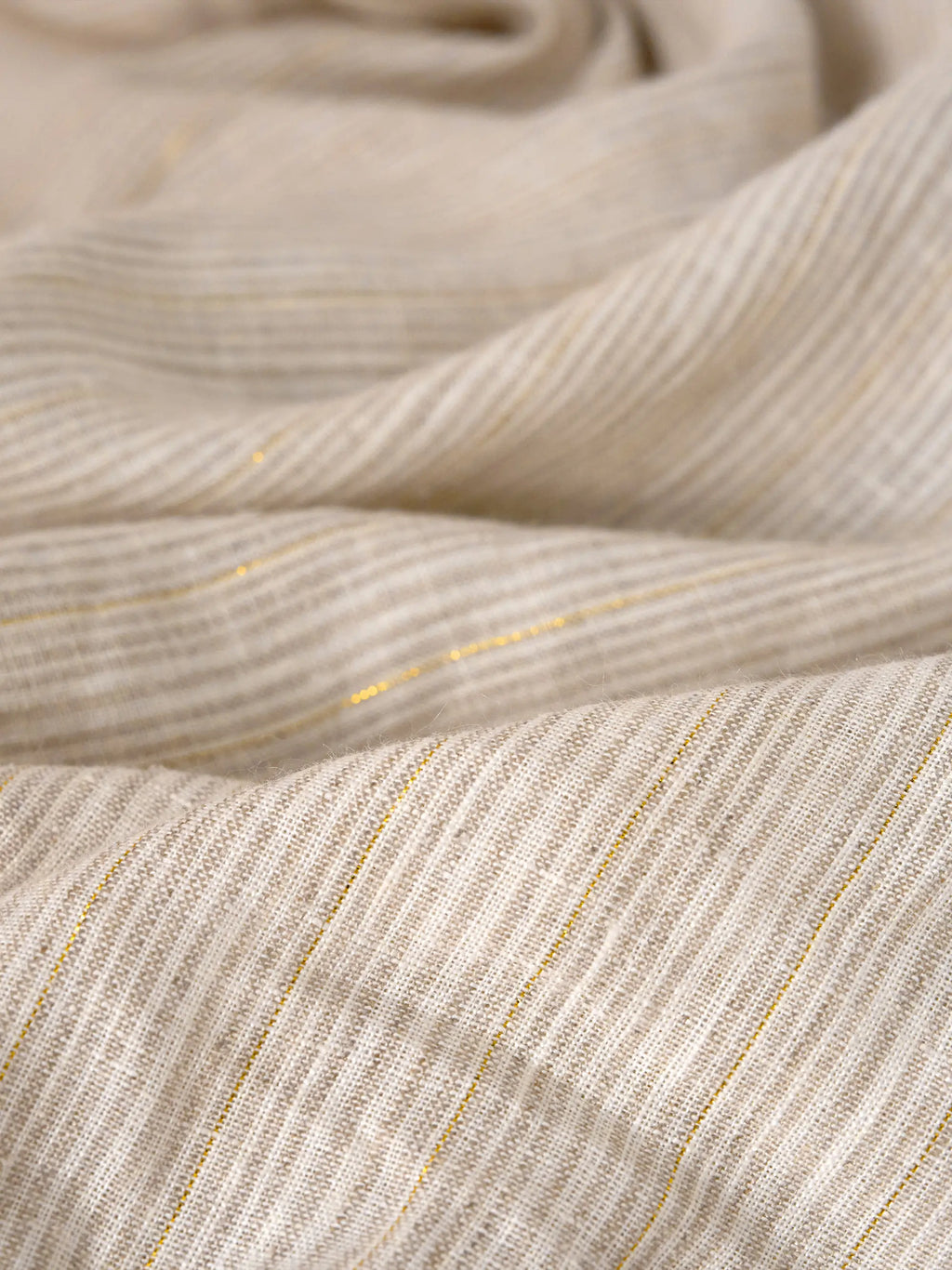 Women’s Striped Linen Elastic-Waist Dress