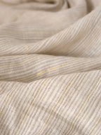 Women’s Striped Linen Elastic-Waist Dress