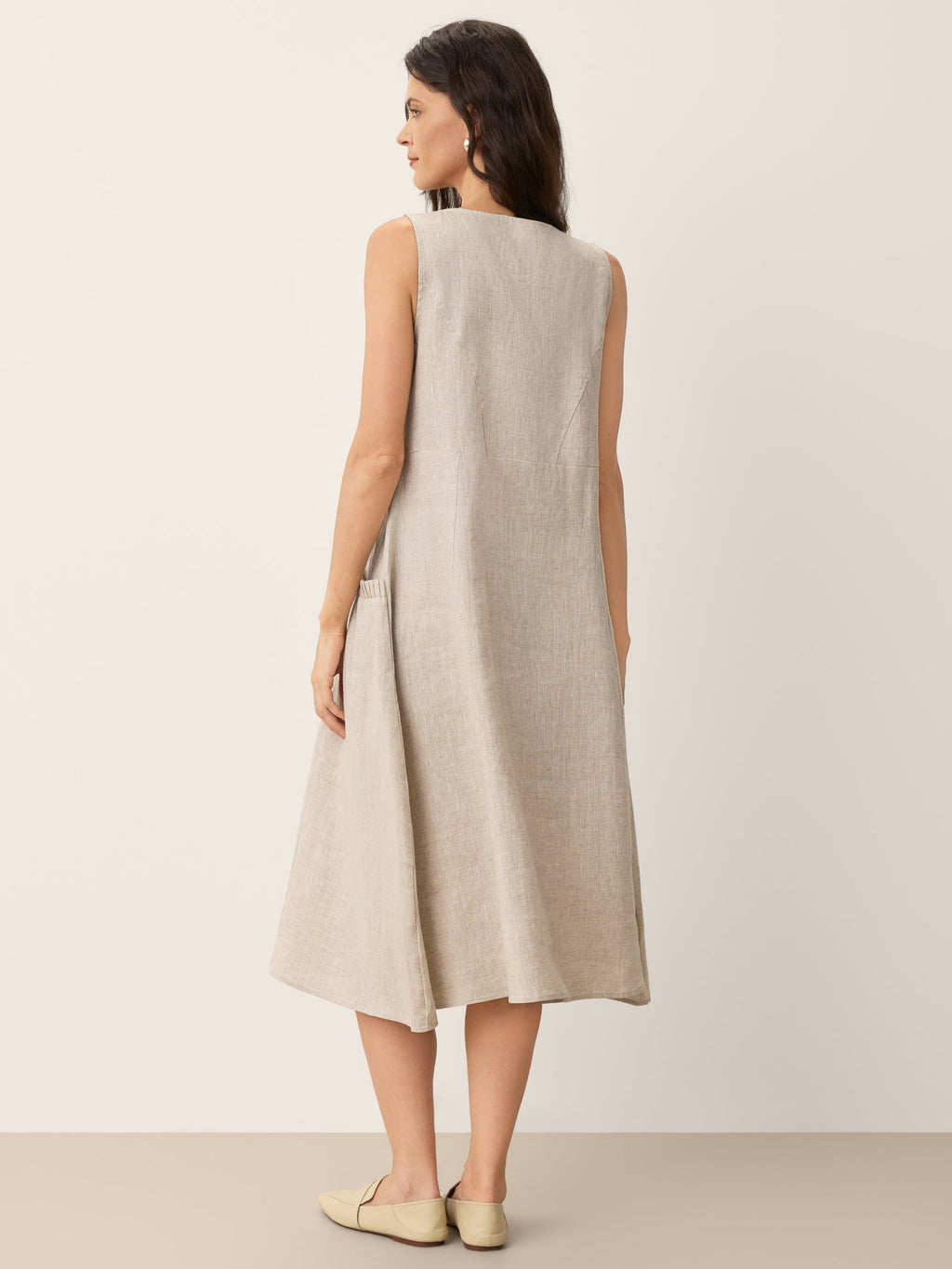 Women’s Relaxed Linen Midi Dress