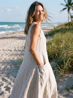 Women’s Relaxed Linen Midi Dress