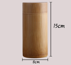 Mini Bamboo Tea Canister with Sealed Storage Box