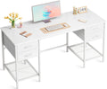 55" Computer Desk with 4 Drawers & Mesh Shelf – Huuger (White)