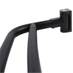 Double Curved Shower Rod – Adjustable 44" to 70", Matte Black