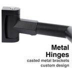 Double Curved Shower Rod – Adjustable 44" to 70", Matte Black