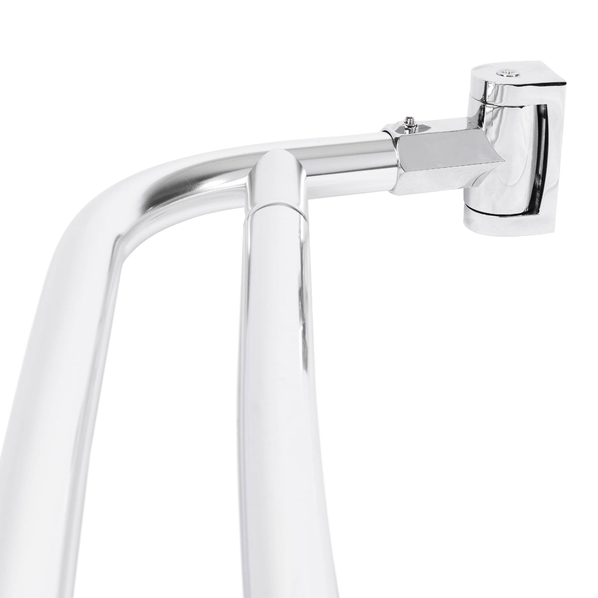 Double Curved Shower Rod – Adjustable 44" to 70", Chrome