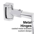 Double Curved Shower Rod – Adjustable 44" to 70", Chrome
