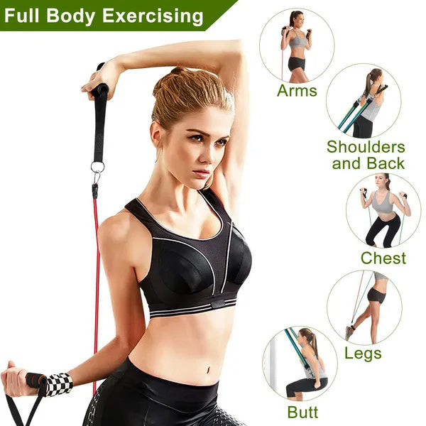 11-Piece Resistance Band Set – Home Gym Workout Kit