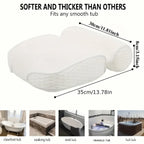 Non-Slip Bathtub Pillow with Suction Cups – White