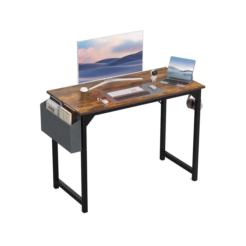 40-Inch Home Office Writing Desk – Dumos (Modern Brown)