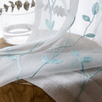 Pastoral Sheer Embroidered Curtain – Light-Filtering Design