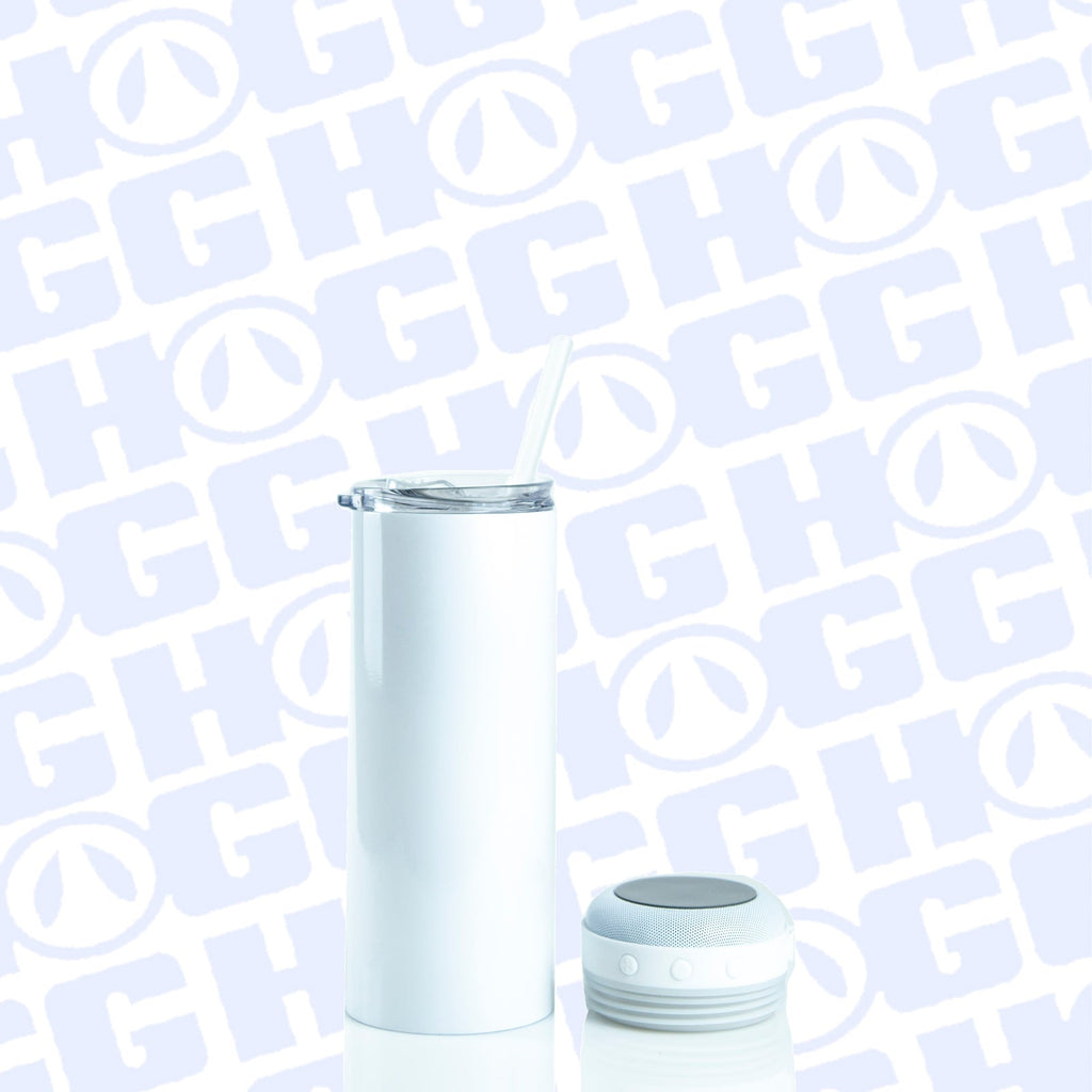20 oz Wireless Speaker Tumbler – White