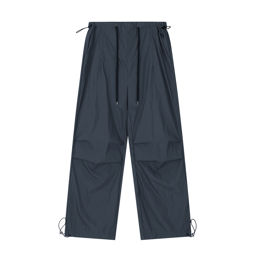 Men’s Wrinkled Drawstring Cargo Pants