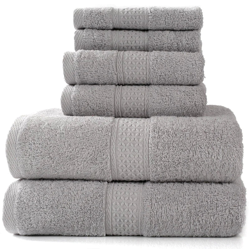 6-Piece Cotton Absorbent Bath Towel Set