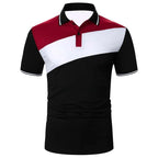 Men’s Modern Patchwork Polo Shirt