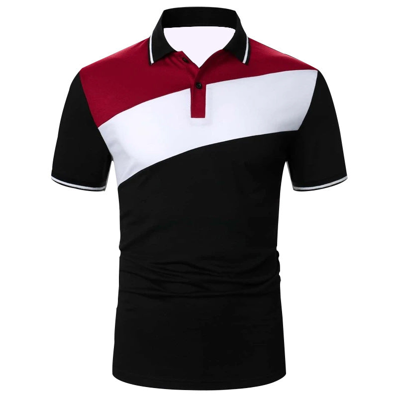 Men’s Modern Patchwork Polo Shirt