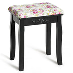 Vanity Stool – Floral Upholstered, Color Options