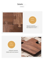Solid Black Walnut Puzzle Coaster Set