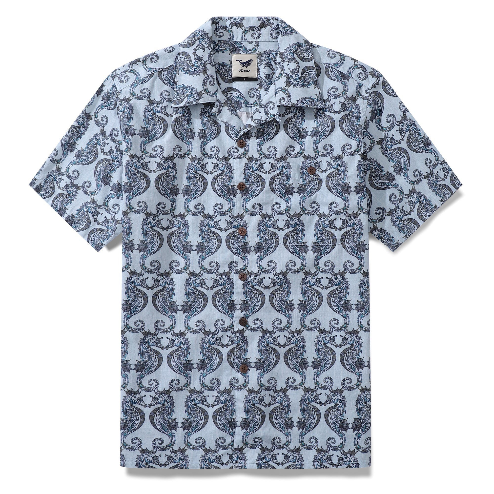 Men’s Smile of the Sea Cotton Camp Collar Shirt