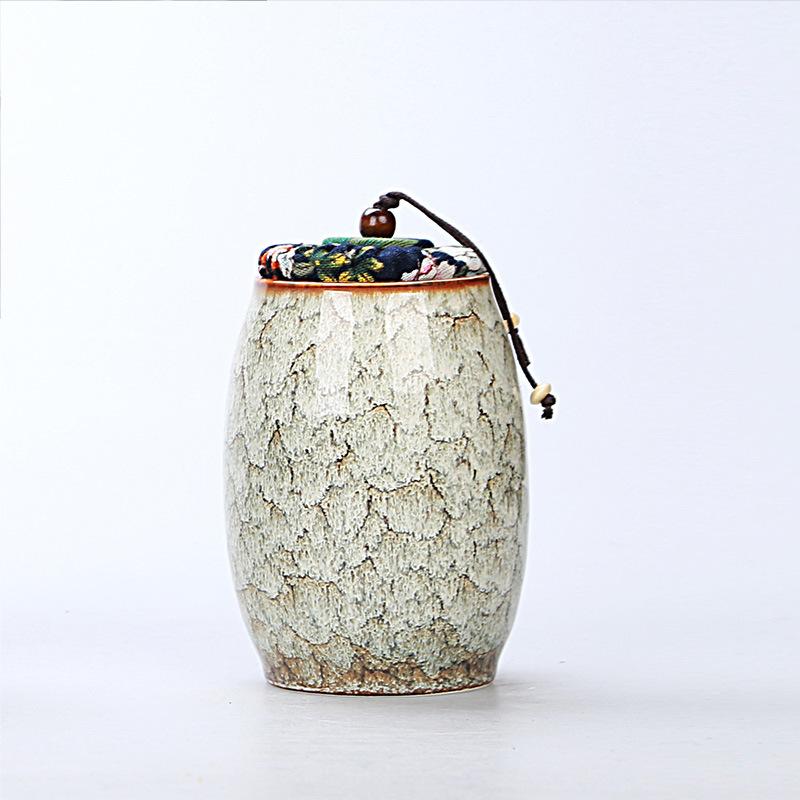 Ceramic Airtight Tea Canister with Reactive Glaze