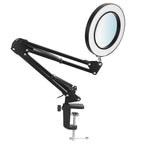 8X LED Magnifying Desk Lamp with Stand & Clamp – Black