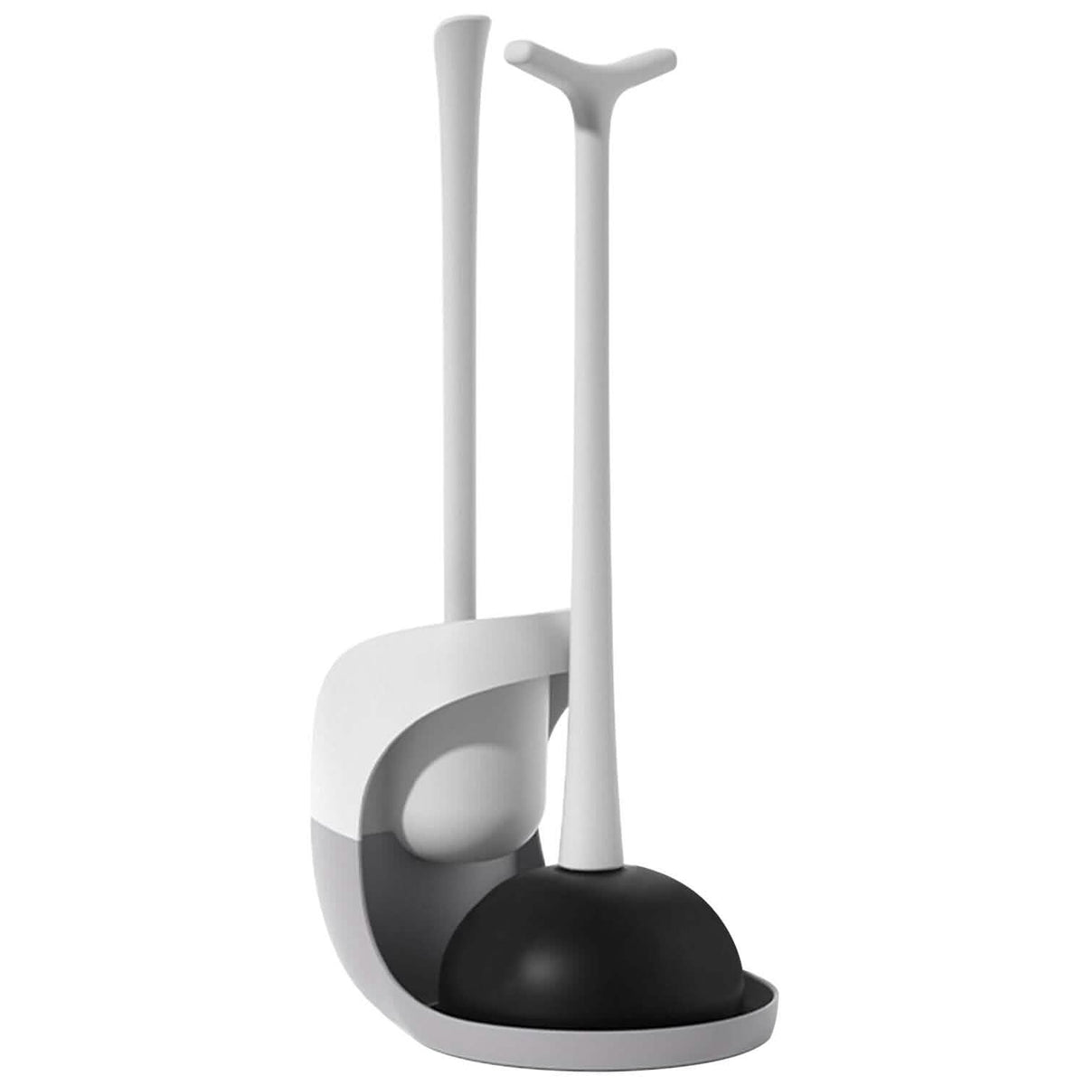 2-in-1 Toilet Plunger & Brush Set with Ventilated Holder