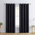 2-Piece Room-Darkening Blackout Curtain Set – Black