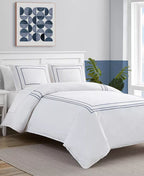 Nautica Alden White Embroidered 2-Piece Duvet Cover Set – Twin