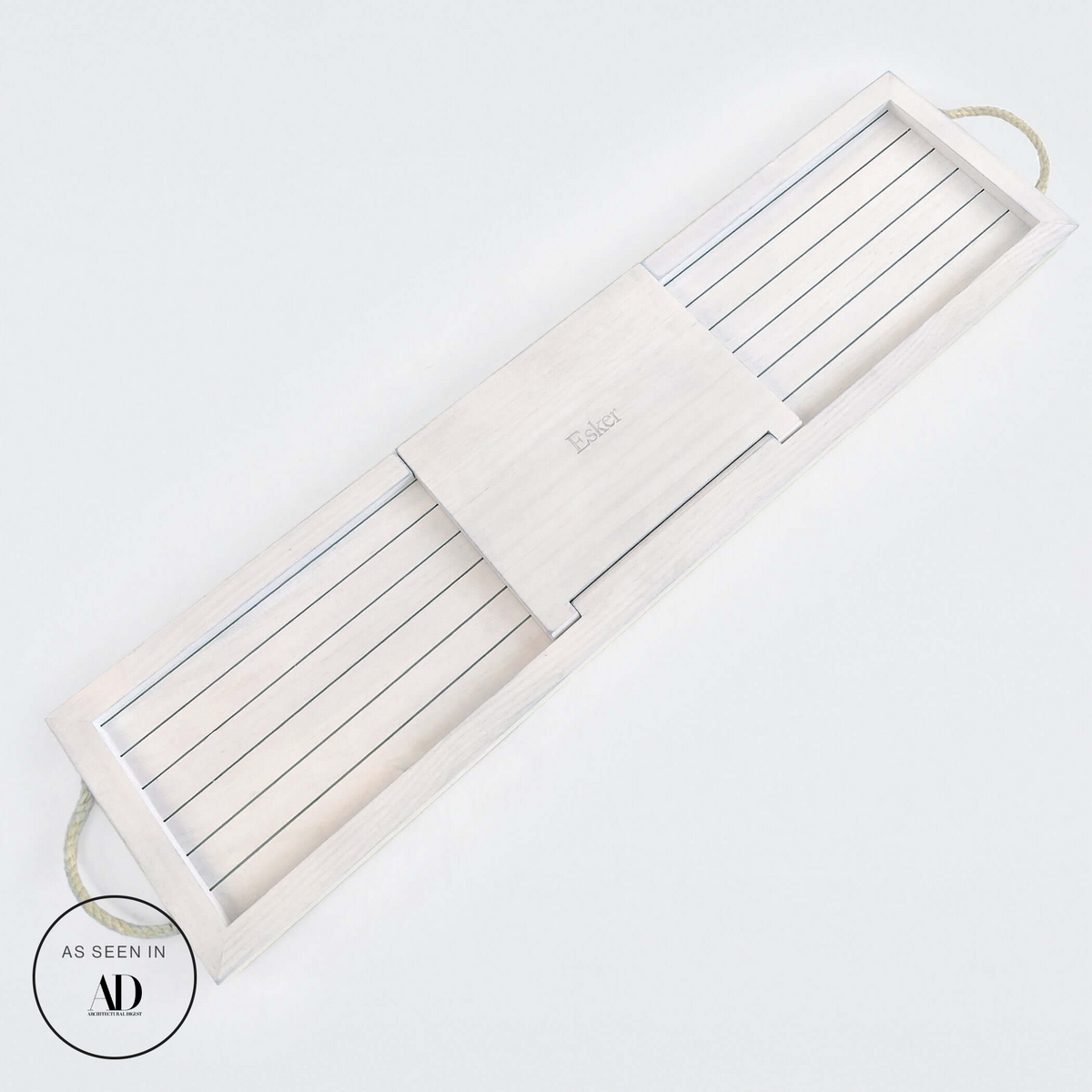 Wooden Bath Tray – Expandable Bathtub Caddy