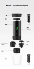 Portable Wireless Coffee Maker – Rechargeable Travel Brewer