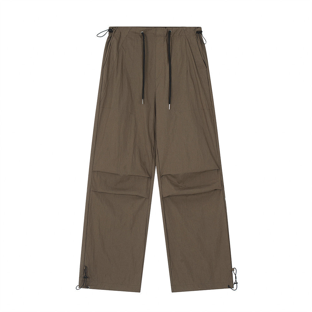Men’s Wrinkled Drawstring Cargo Pants
