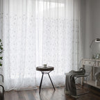 Pastoral Sheer Embroidered Curtain – Light-Filtering Design