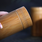 Mini Bamboo Tea Canister with Sealed Storage Box