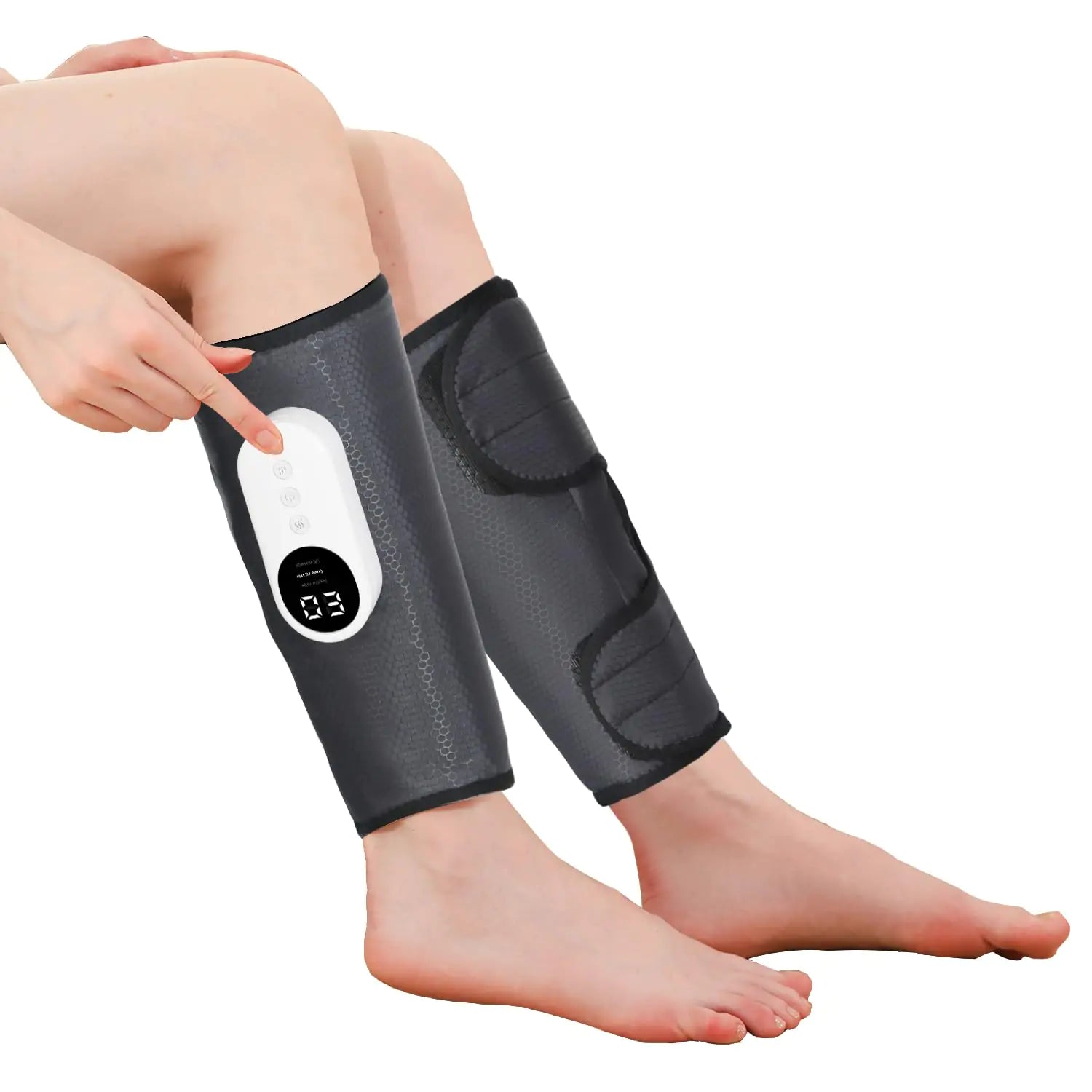 LINGTENG Leg Massager for Circulation and Pain Relief Calf Air Compression Massager with Heat Leg Massager with 3 Intensities 3 Modes Easy to use Muscle Relaxation Gifts (Pair)