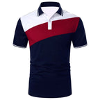 Men’s Modern Patchwork Polo Shirt