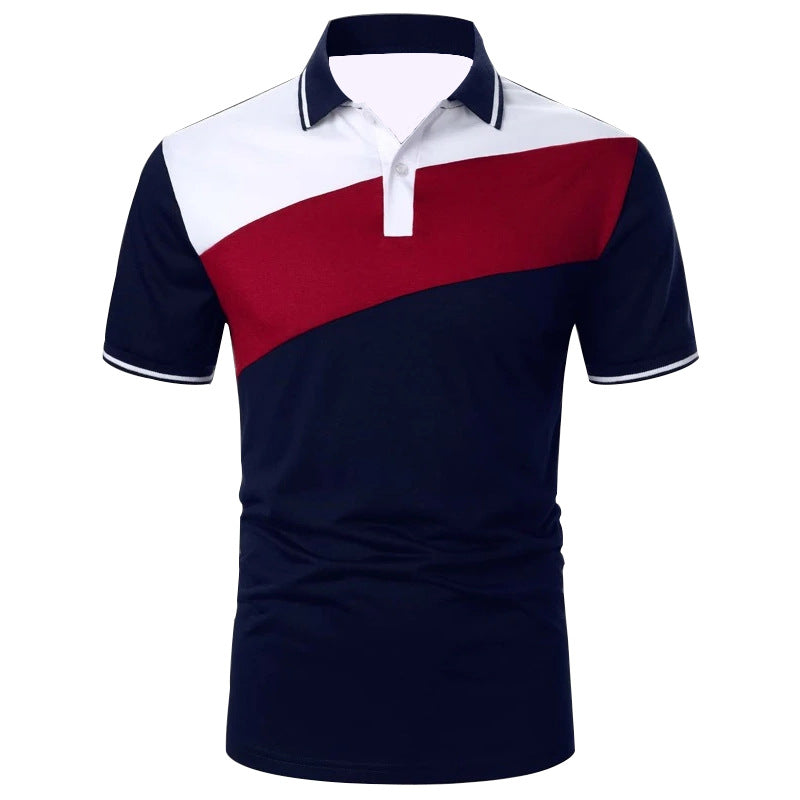 Men’s Modern Patchwork Polo Shirt