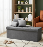 Folding Storage Ottoman Bench – Multiple Sizes & Colors