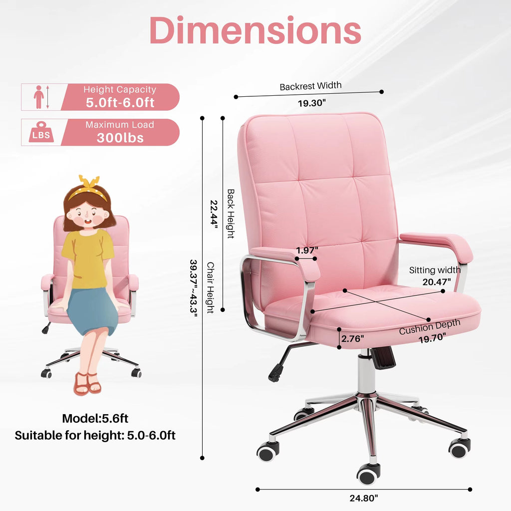 Adjustable Swivel Leather Office Chair