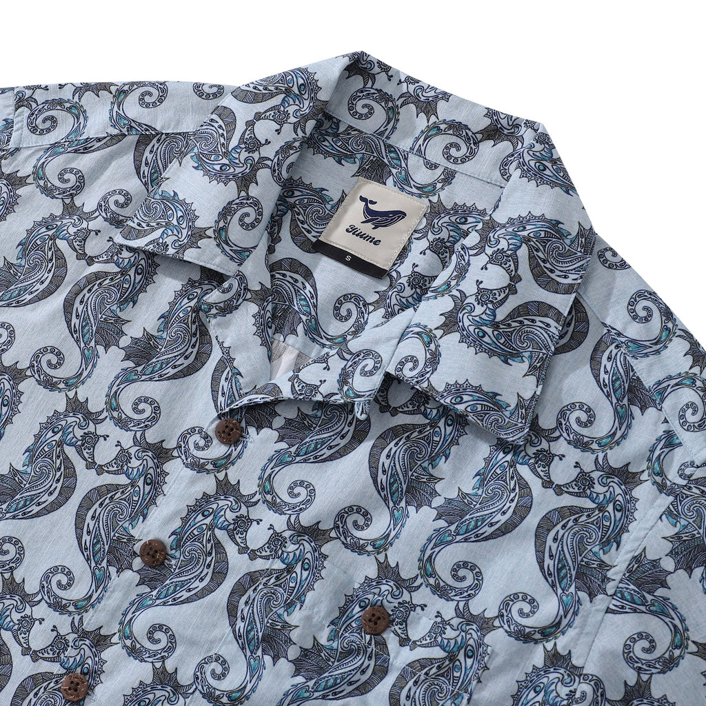 Men’s Smile of the Sea Cotton Camp Collar Shirt