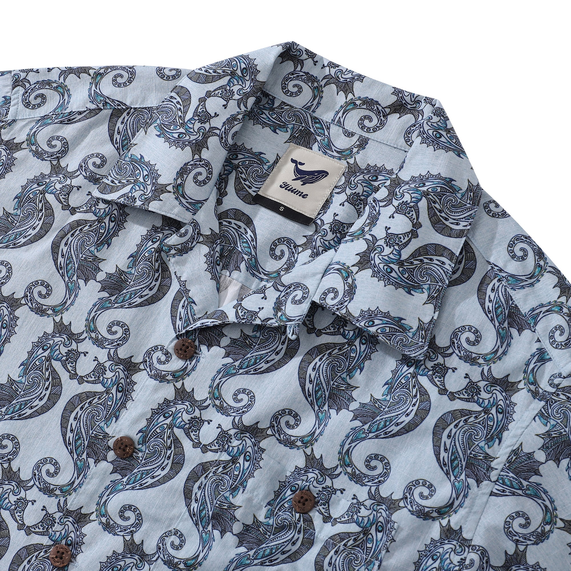 Men’s Smile of the Sea Cotton Camp Collar Shirt